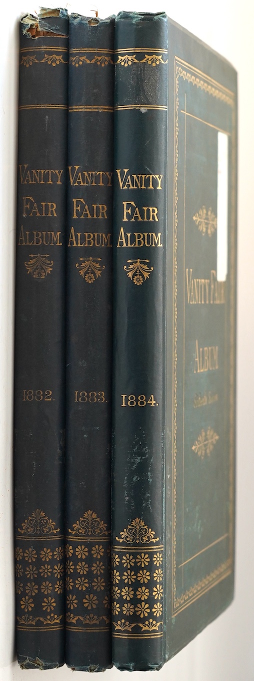 The Vanity Fair Album ... with biographical and critical notices. (Edited) by Jehu Junior (i.e. Thomas Gibson Bowles), vols. XIV, XV & XVI - with 150 (ex.159) chromolithographed plates (by 'Spy', i.e. Leslie Ward, 'Ape'